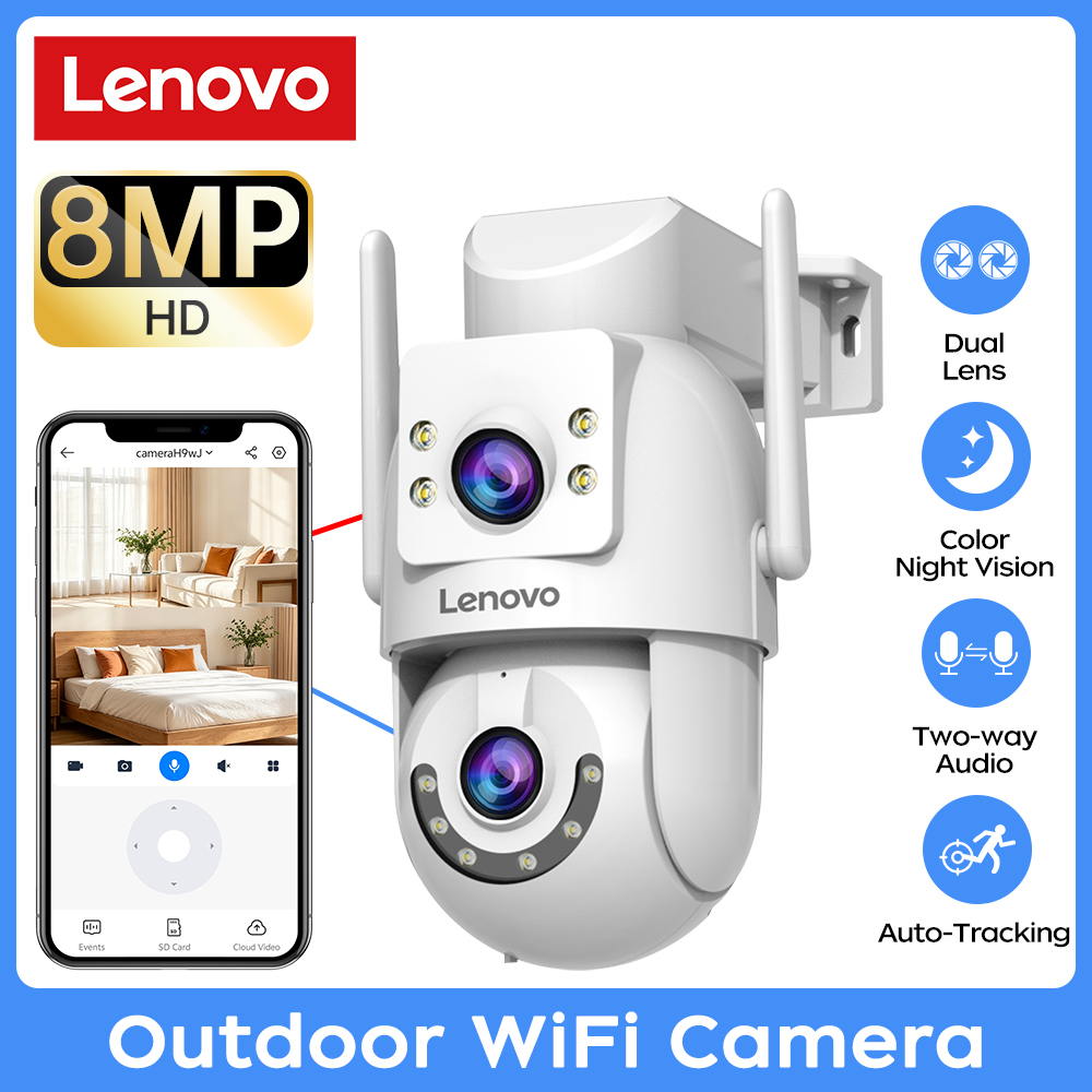 Home Cinema Sony - Lenovo 8MP Dış Mekan Gözetleme Kamerası