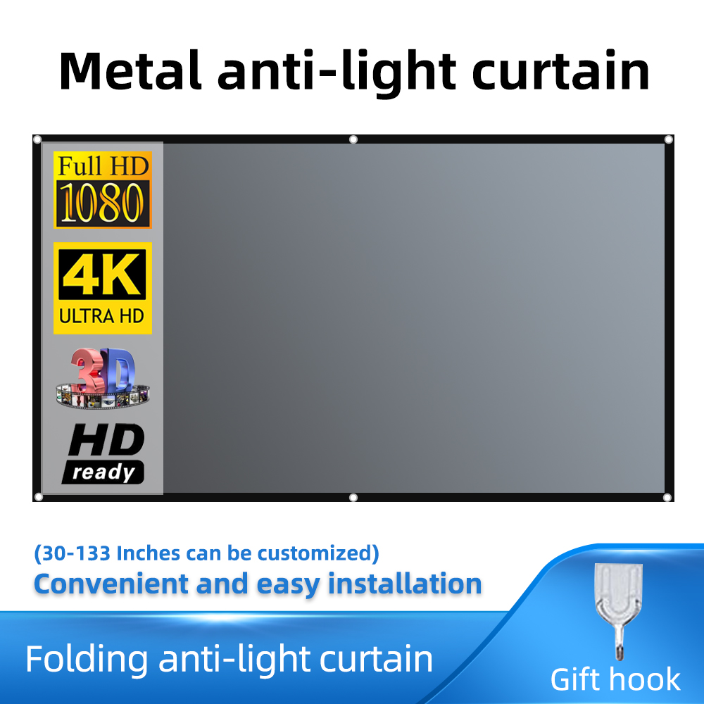 Projector Screen 100 Inch - Salange Projektör Ekranı 16:9 Metal Anti
