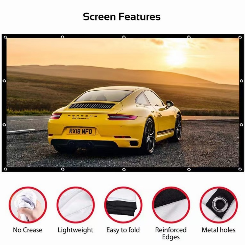 Projector Screen 100 Inch - 60 72 100 120 150 İnç