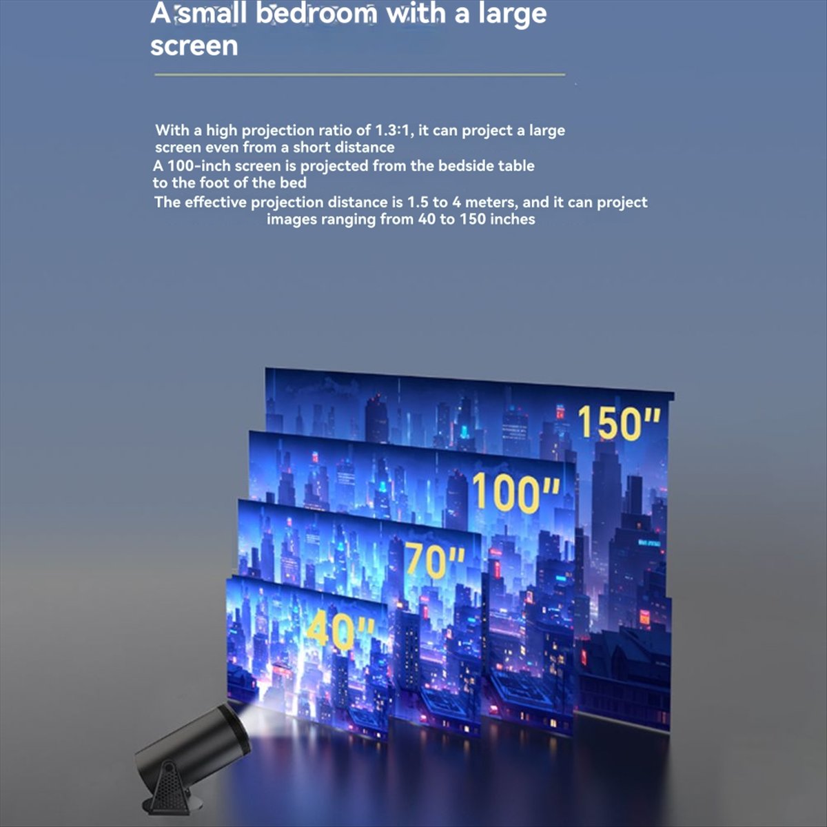 Home Cinema Quad - Android12 için YENİ 1080P Projektör WiFi