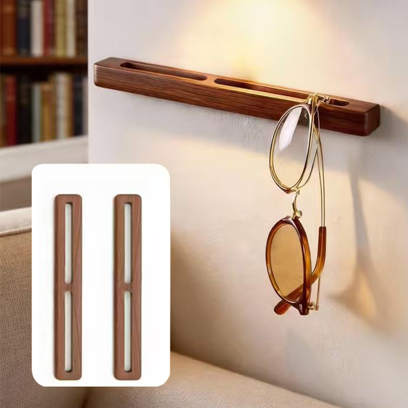 Home Cinema Glasses - 2 adet ahşap duvara monte gözlük