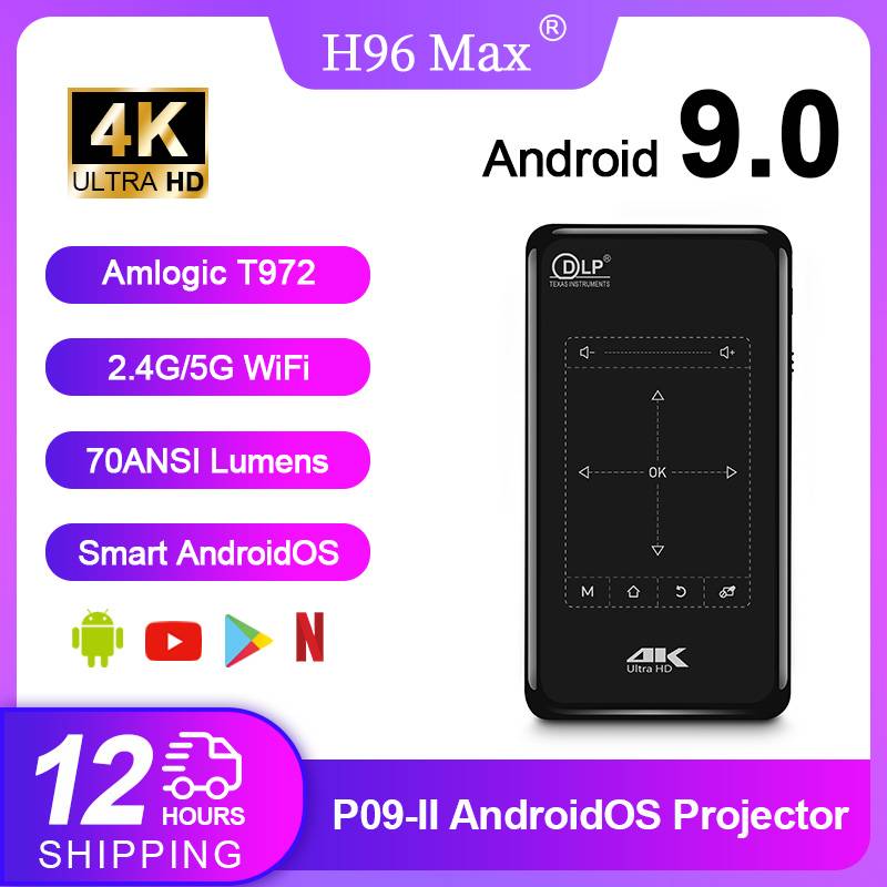 Home Cinema Quad - P09-II Taşınabilir DLP Mini Cep Projektörü
