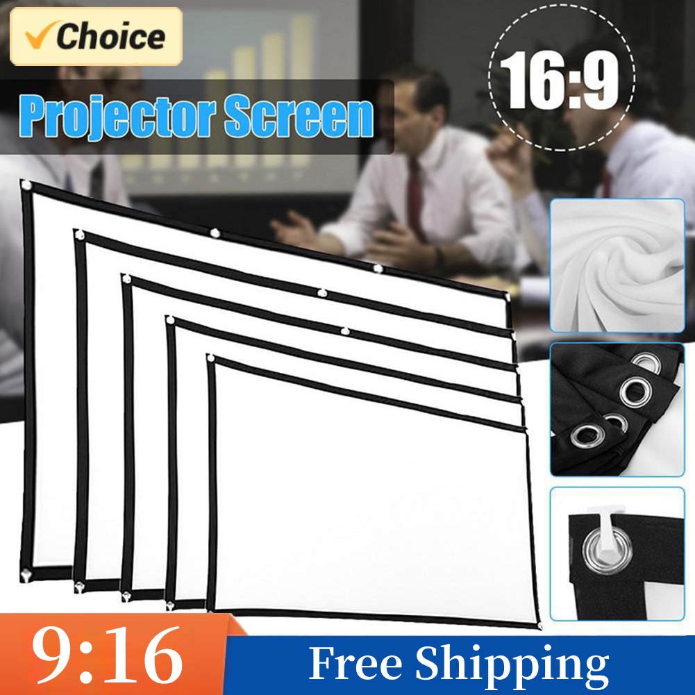 Projector Screen 100 Inch - Taşınabilir projeksiyon perdesi basit perde 60