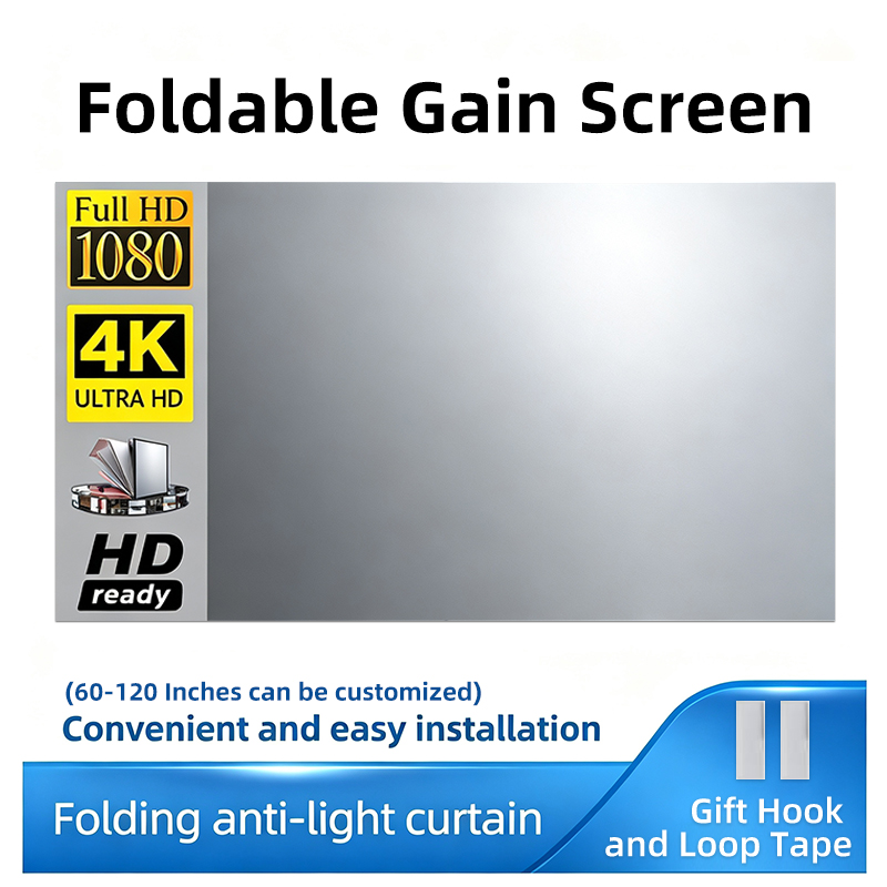 Projector Screen 100 Inch - Tüm Projektör Ekranları İçin Yansıtıcı, Yüksek