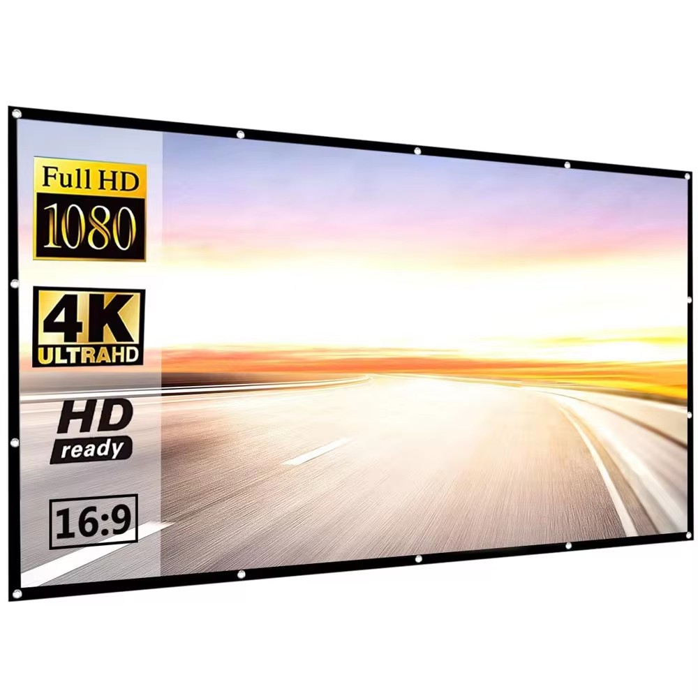 Projector Screen 100 Inch - Basit Katlanabilir Projeksiyon Perdesi 60 72