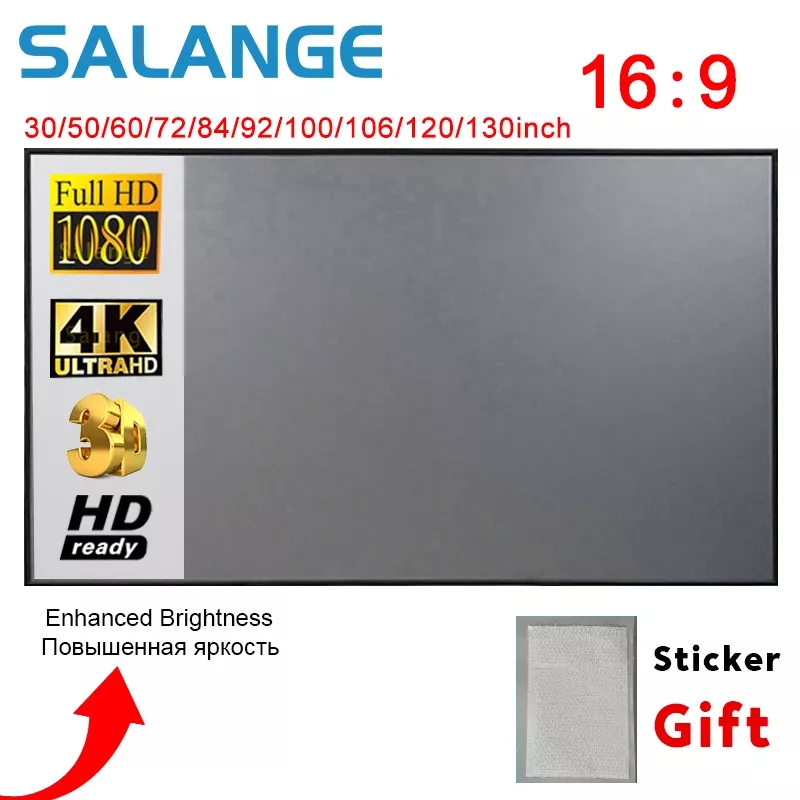 Projector Screen 100 Inch - Salange Projektör Ekranı, 60 100 120