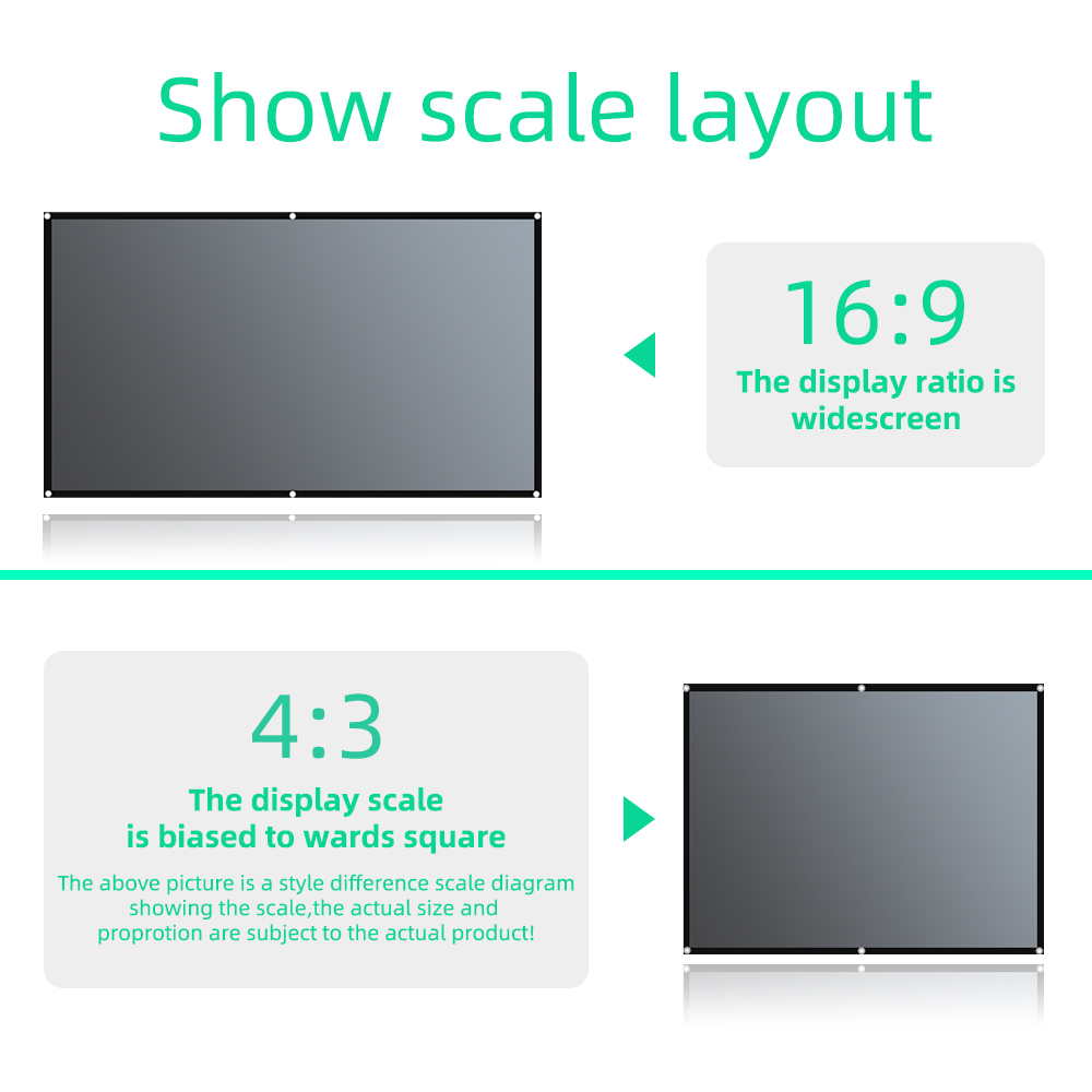 Salange Projektör Ekranı 16:9  - Projector Screen 100 Inch incelemesi ve fiyatı
