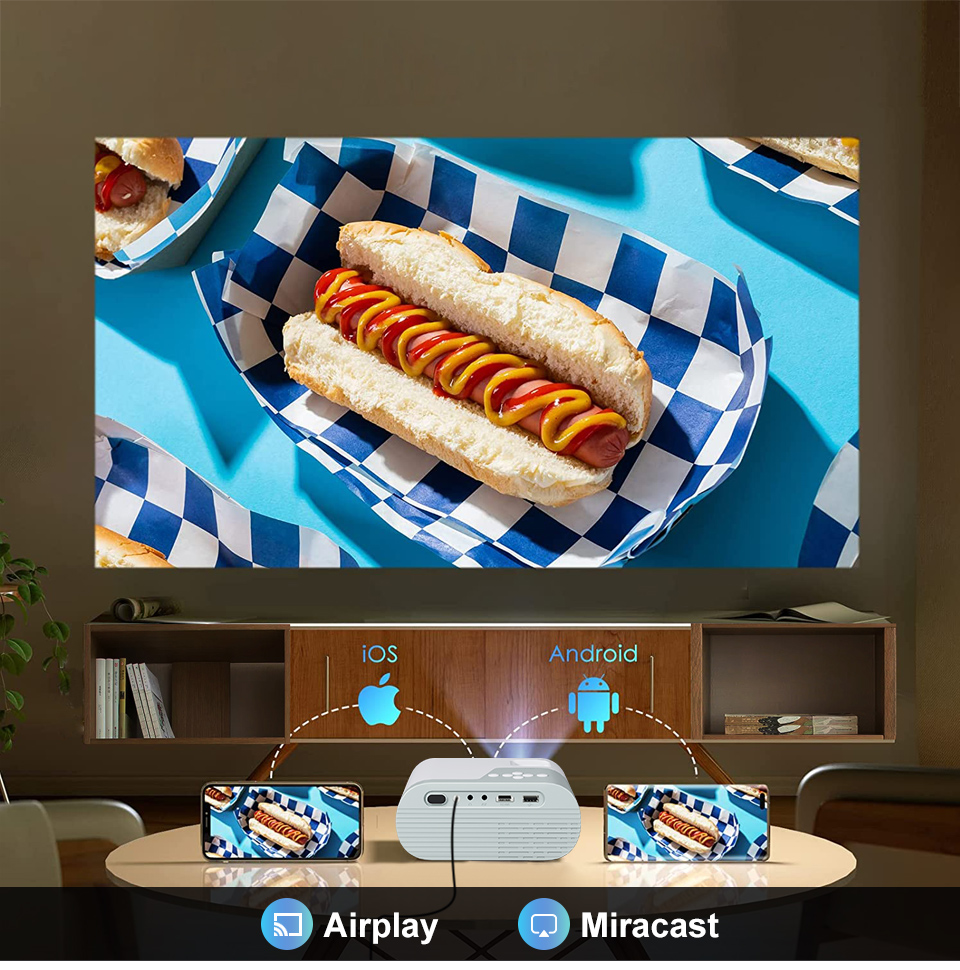 WZATCO DP02W Mini projektörler - Projector Screen 100 Inch incelemesi ve fiyatı