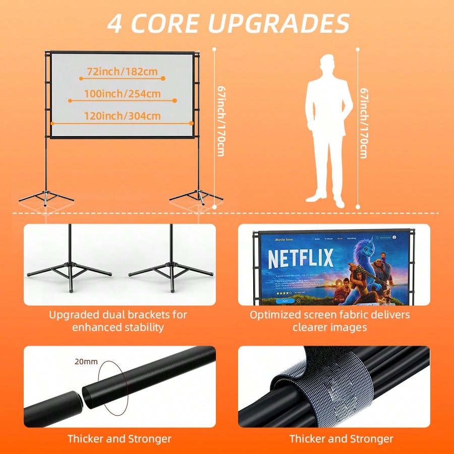 XBJ 100 İnç 4K Ultra HD Projek - Projector Screen 100 Inch incelemesi ve fiyatı