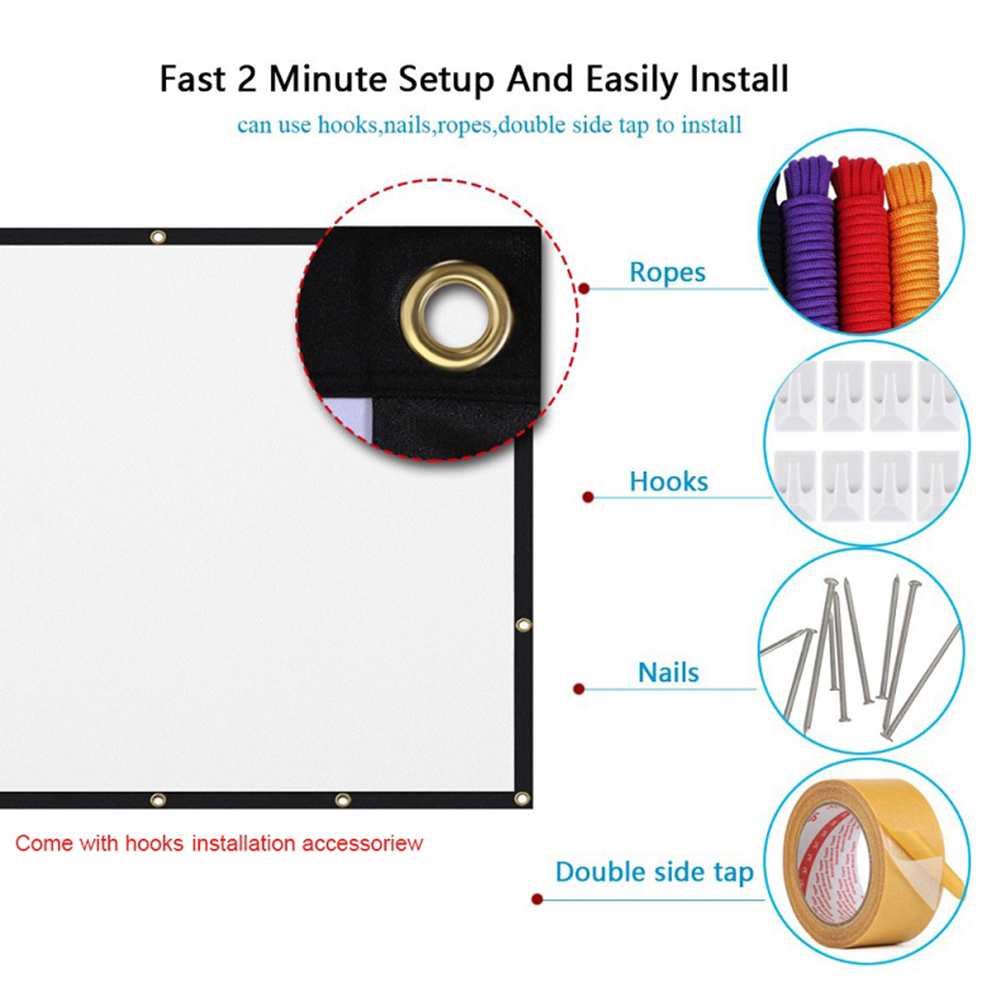 Taşınabilir projeksiyon perdes - Projector Screen 100 Inch incelemesi ve fiyatı