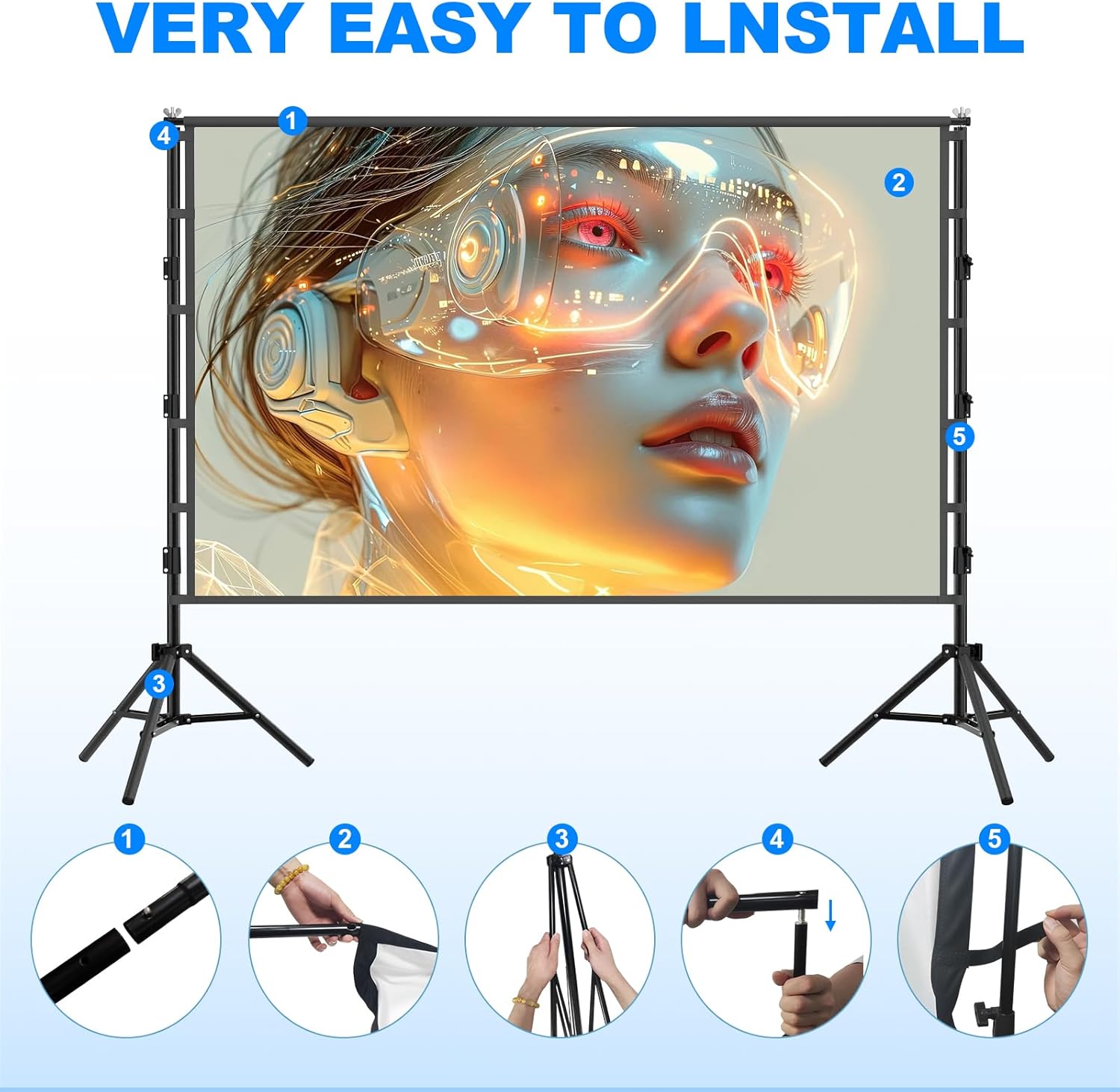 VEIDADZ Projeksiyon Perdesi St - Projector Screen 100 Inch incelemesi ve fiyatı